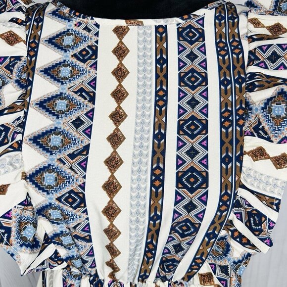 Shein Geometric Print Maxi Dress Women’s Multicolor Casual Dress New Sz M - Picture 4 of 13